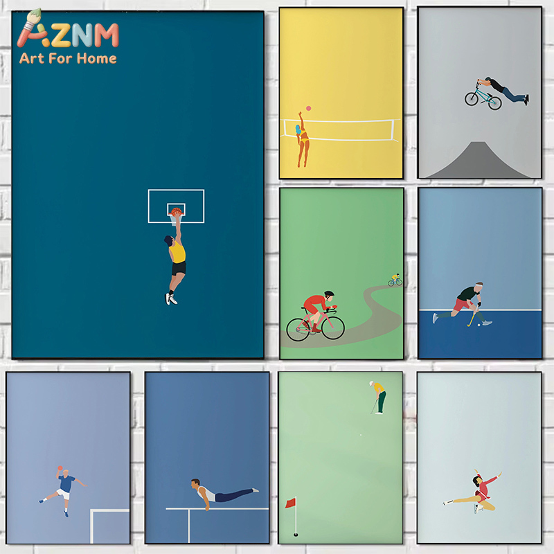 Badminton Quotes - AZNM Stampa artistica da parete su